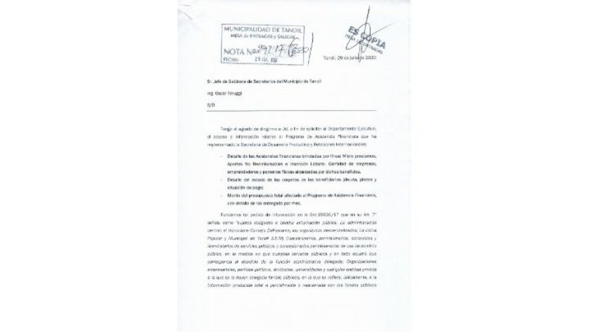 La Intersindical pidió información sobre el Programa de Asistencia Financiera Municipal